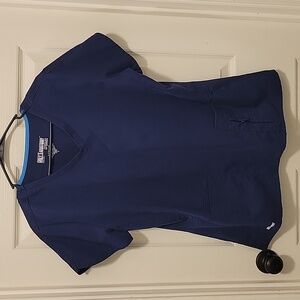 Grey's Anatomy Professional Wear Active Scrub Top. Size Large. Dark Blue Color